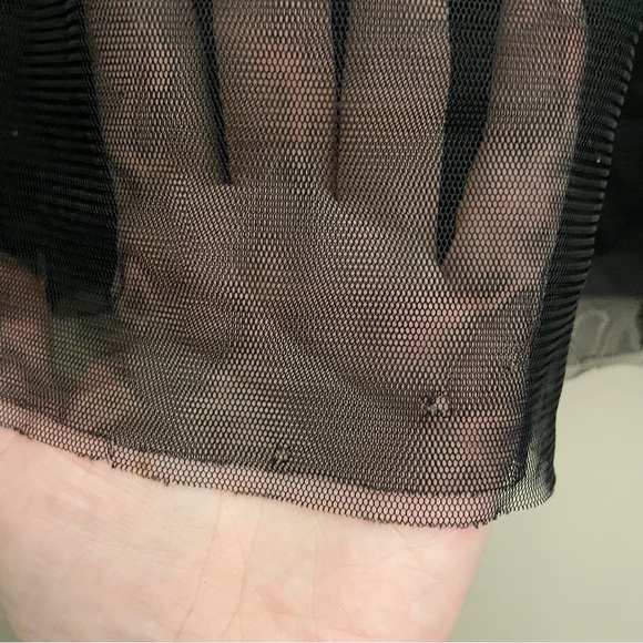 ✌️2/$10✌️ Maurices Black Mesh Tulle Circle Skirt w Glitter Waist Band – Size XL - Picture 6 of 12